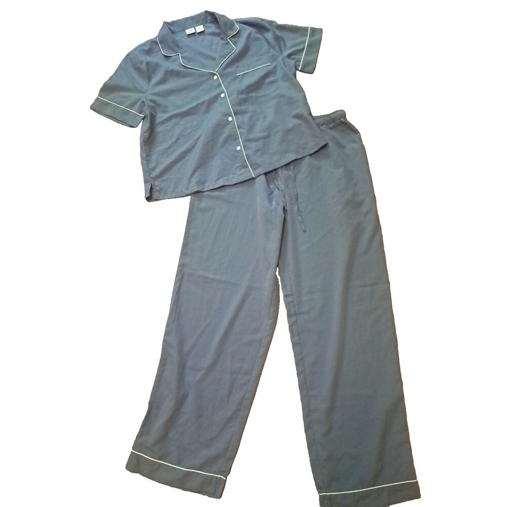 Cupcakes & Cashmere Pajamas Top Pants Gray Drawstring Comfort Loungewear M